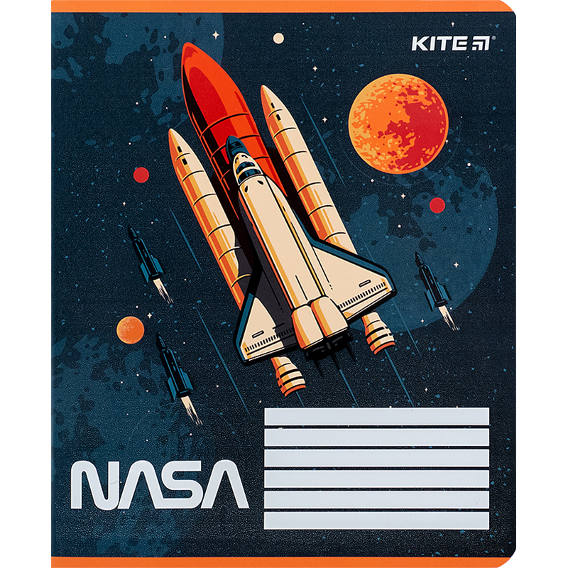Зошит 12 арк., лін., гібр. лак + УФ лак, NASA (NS24-234) Kite - фото 7