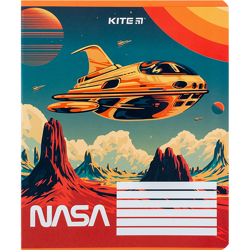 Зошит 12 арк., лін., гібр. лак + УФ лак, NASA (NS24-234) Kite - фото 13