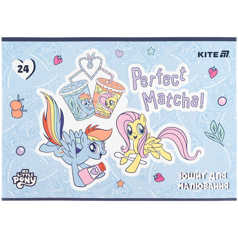 Зошит для малювання, 24 арк., скоба, софт тач + УФ лак, Little Pony (LP25-242) Kite - фото 2