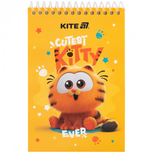Блокнот пластиковая обложка на спирали, 48 лист., А6 Garfield (GF25-196) Kite - фото 1