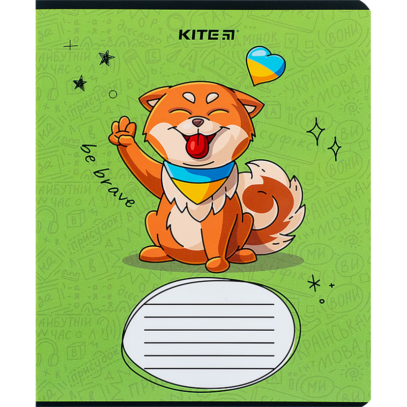 Зошит 12 арк., лін., гібр. лак + УФ лак, Хоробрі тварини (K24-234-2) Kite - фото 2