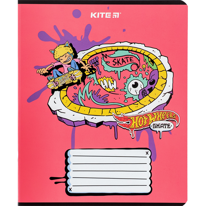 Тетрадь 18 лист., гибр. лак + УФ лак, Hot Wheels (HW24-237) Kite - фото 2