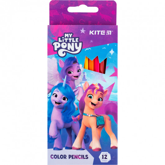 Карандаши цветные, 12 шт. Little Pony Kite - фото 1