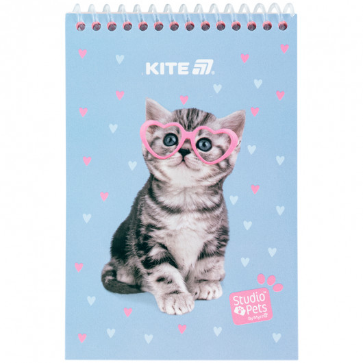Блокнот пластиковая обложка на спирали, 48 лист., А6 Studio Pets (SP25-196) Kite - фото 1