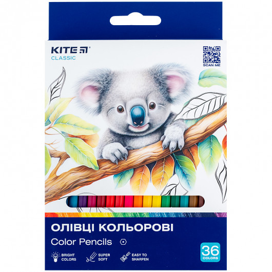 Карандаши цветные, 36 шт. Kite Classic Kite - фото 1