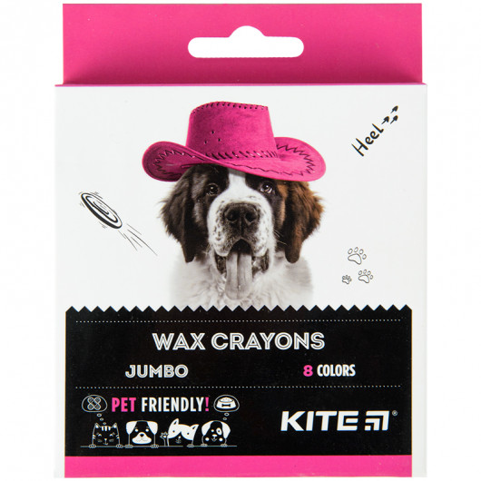 Мел восковой Jumbo, 8 цветов Kite Dogs Kite - фото 1