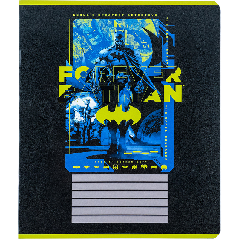 Тетрадь 18 лист., в кл., гибр. лак + УФ лак, DC Comics (DC24-236) Kite - фото 2