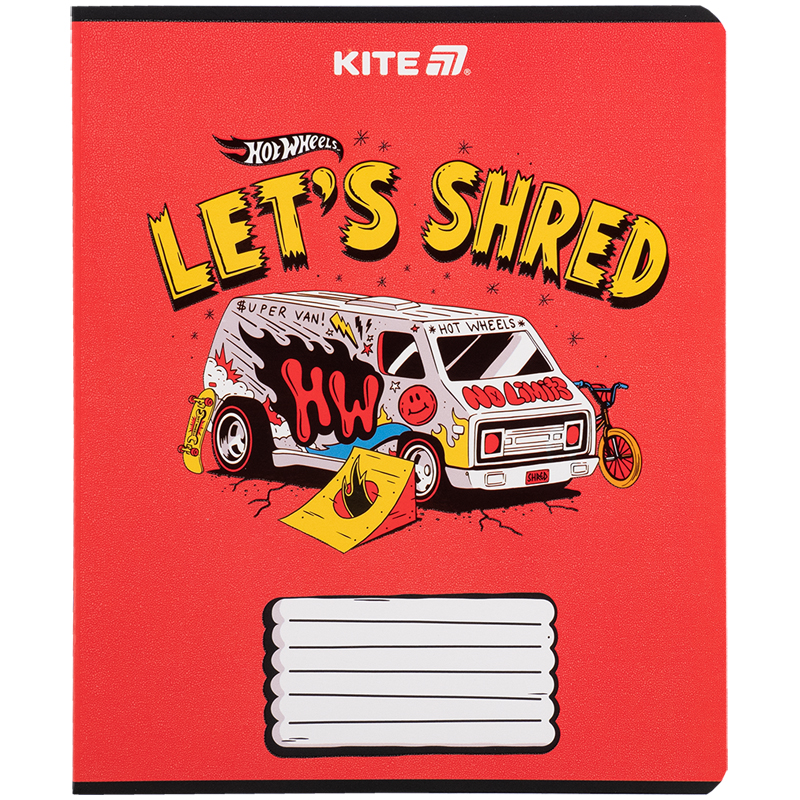 Тетрадь 18 лист., кл., гибр. лак + УФ лак, Hot Wheels (HW25-236) Kite - фото 3