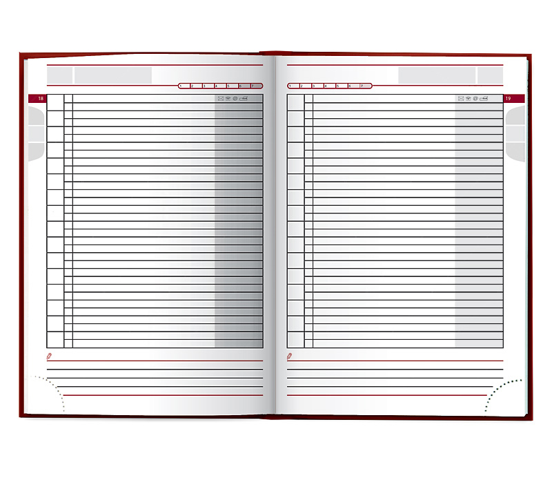 Щоденник недатований Агенда Torino, кораловий Brunnen - фото 1