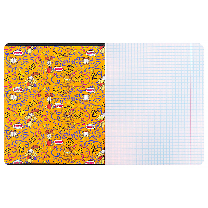 Зошит 18 арк., кл., софт тач + УФ лак, Garfield (GF24-236) Kite - фото 1