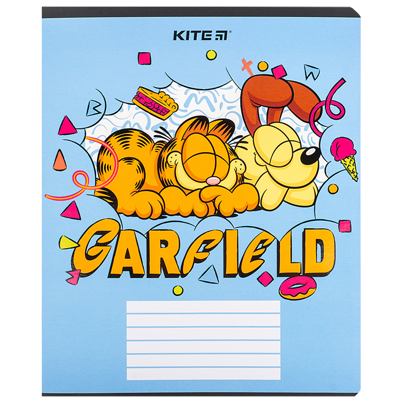 Зошит 18 арк., кл., софт тач + УФ лак, Garfield (GF24-236) Kite - фото 6