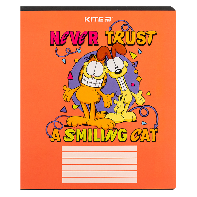 Зошит 18 арк., кл., софт тач + УФ лак, Garfield (GF24-236) Kite - фото 9