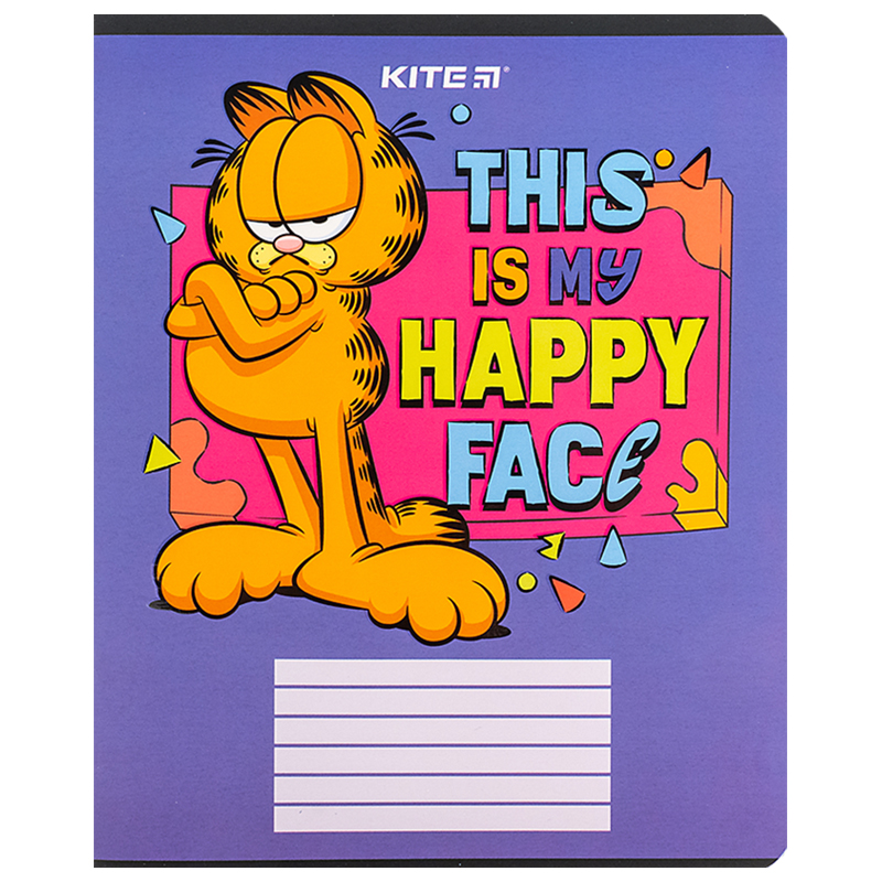 Зошит 18 арк., кл., софт тач + УФ лак, Garfield (GF24-236) Kite - фото 12