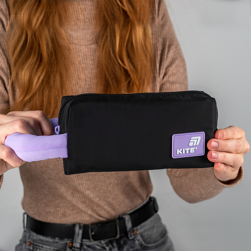 Пенал 2703-4 чорно-фіолетовий Kite - фото 4