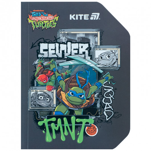 Блокнот вырубка, клей, 60 лист., А6 Ninja Turtles (NT25-223) Kite - фото 1
