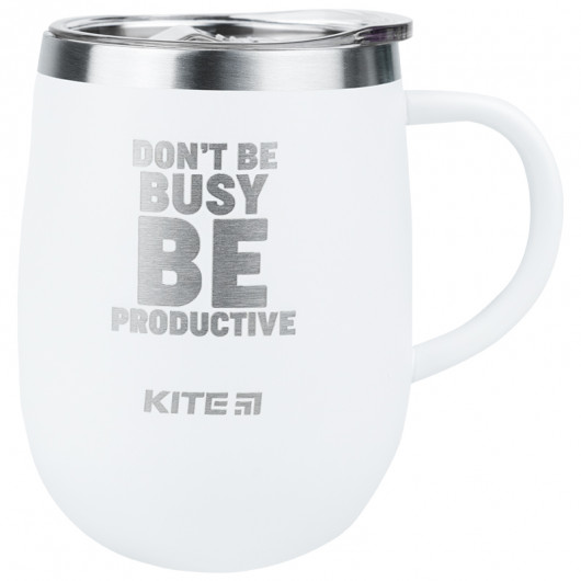 Термокружка 360 мл, белая Be productive (K22-378-03-1) Kite - фото 1
