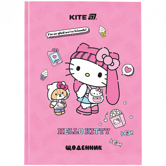Щоденник шкільний, тверда обкладинка, Hello Kitty-2 (HK25-262-2) Kite - фото 1
