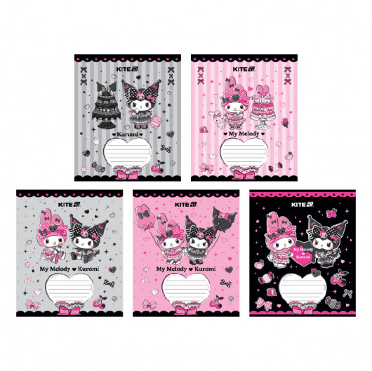 Тетрадь 18 лист., кл., фольга + УФ лак, Hello Kitty-2 (HK25-236-2) Kite - фото 1
