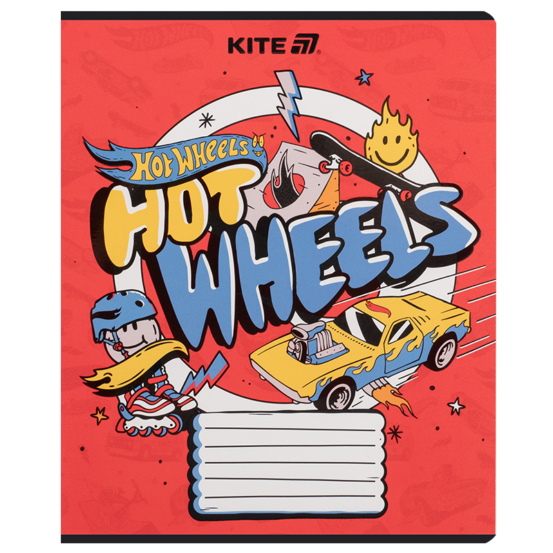 Тетрадь 18 лист., лин., гибр. лак + УФ лак, Hot Wheels (HW25-237) Kite - фото 9