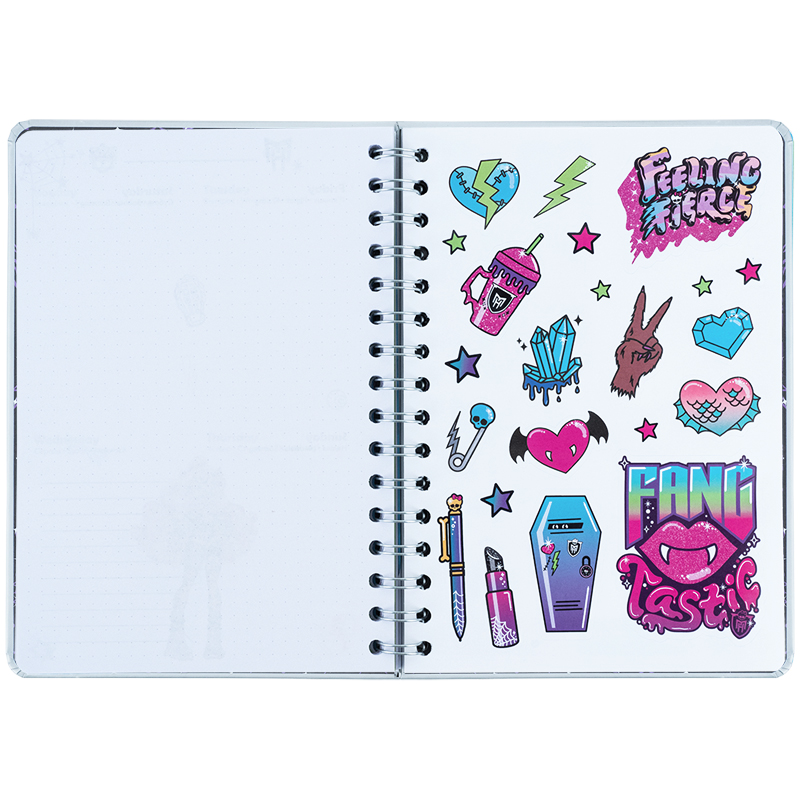 Щоденник на спіралі, тверда обкладинка, Monster High (MH25-438) Kite - фото 2