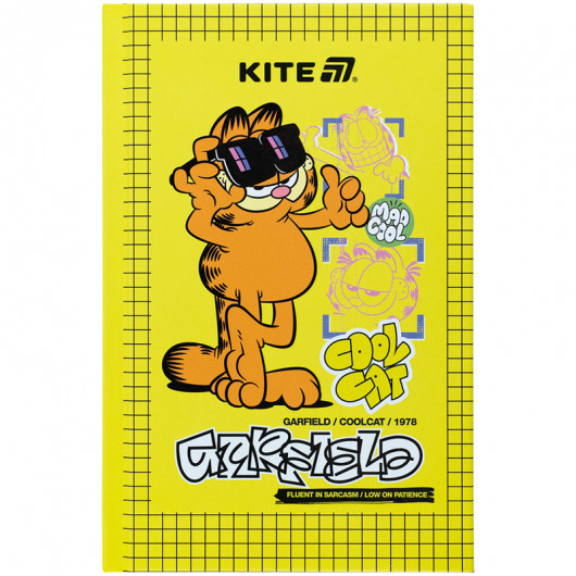 Книга записная твердая обложка А6, 80 лист., кл., Garfield (GF25-199) Kite - фото 1