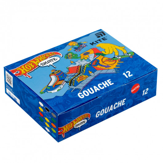 Гуашь, 12 цв., 20мл Hot Wheels (HW25-063) Kite - фото 1