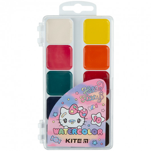 Краски акварельные, 10 цв. Hello Kitty (HK23-060) Kite - фото 1