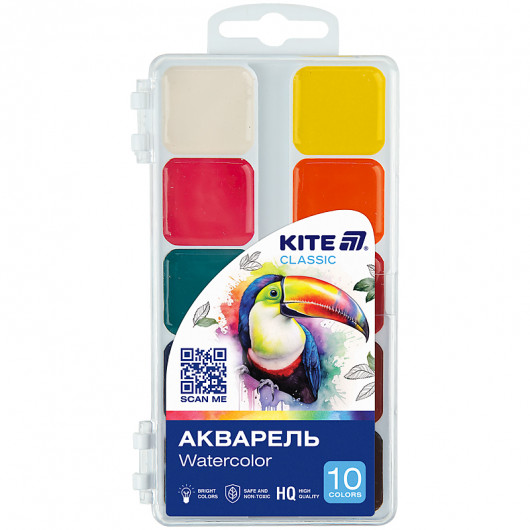 Краски акварельные, 10 цв. Kite Classic (K-060) Kite - фото 1