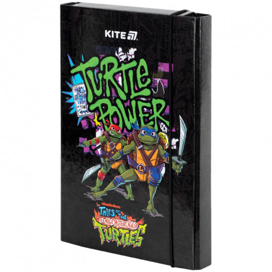 Папка для тетрадей B5, на резинках, картон, Ninja Turtles (NT25-210) Kite - фото 1