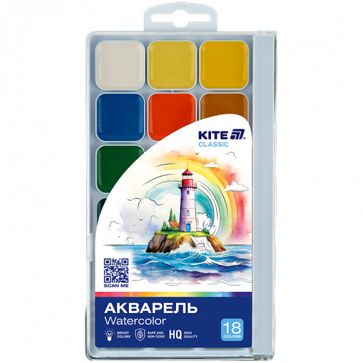 Краски акварельные, 18 цв. Kite Classic (K-066) Kite - фото 1
