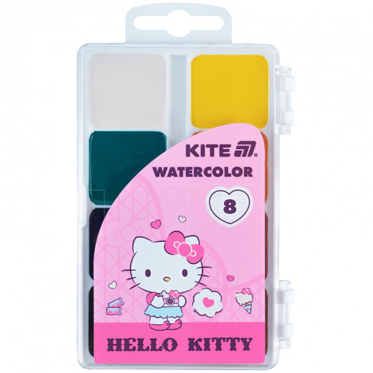 Краски акварельные, 8 цв. Hello Kitty (HK25-065) Kite - фото 1