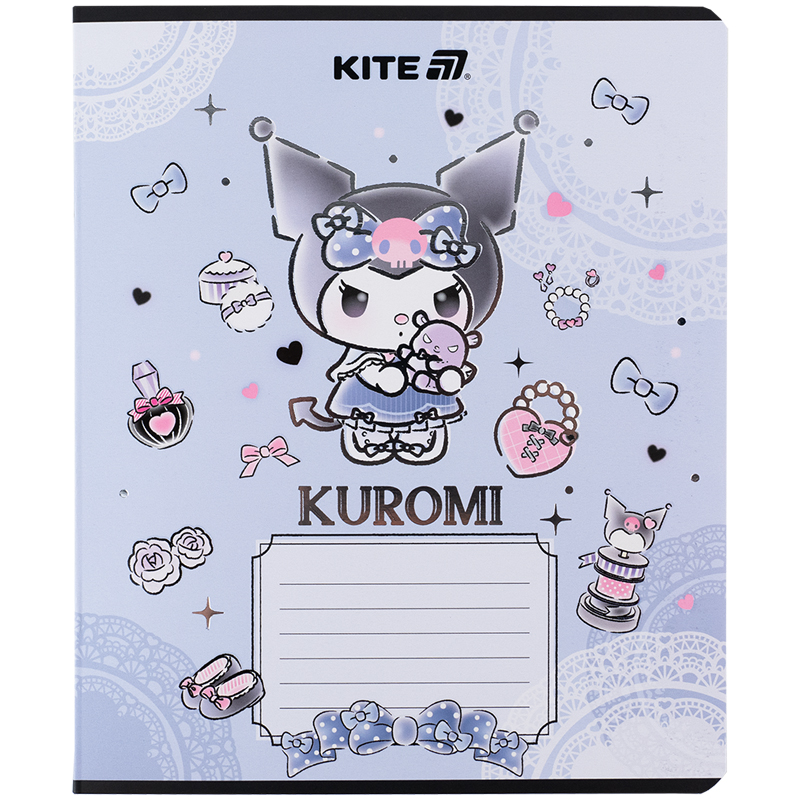 Зошит 18 арк., лін., фольга + УФ лак, Hello Kitty-1 (HK25-237-1) Kite - фото 2