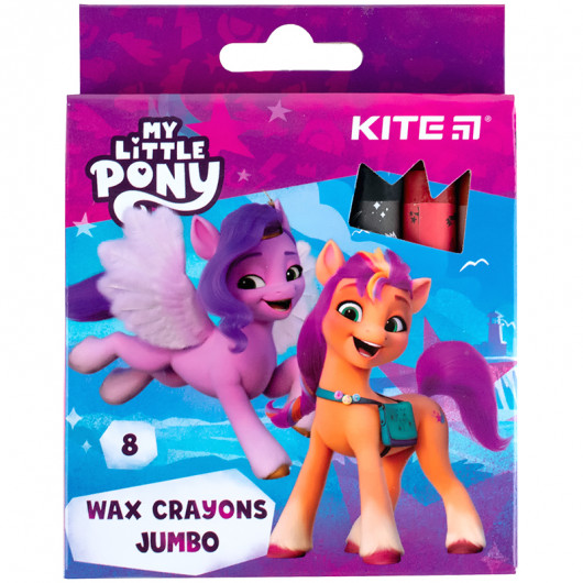 Мел восковой Jumbo, 8 цветов Little Pony Kite - фото 1