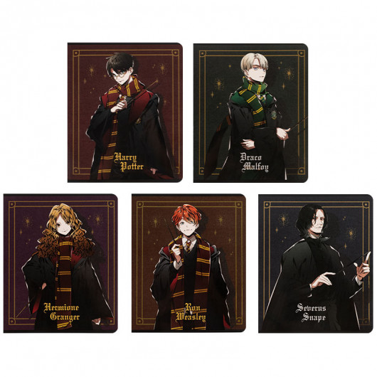 Тетрадь 24 лист., кл., гибр. лак + УФ лак, Harry Potter (HP25-238) Kite - фото 1