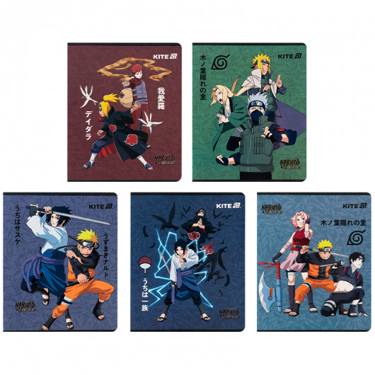Тетрадь 24 лист., кл., гибр. лак + УФ лак, Naruto Shippuden (NR25-238) Kite - фото 1