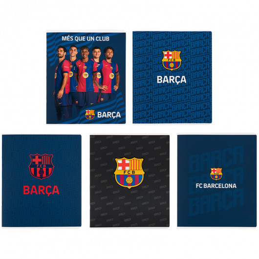 Тетрадь 24 лист., кл., софт тач + УФ лак, FC Barcelona (BC25-238) Kite - фото 1