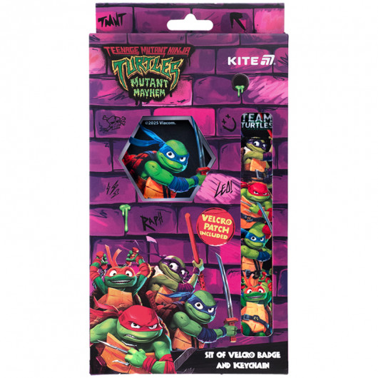 Набор бейдж на липучке и подвеска, 2 шт., 3010 Ninja Turtles Kite - фото 1