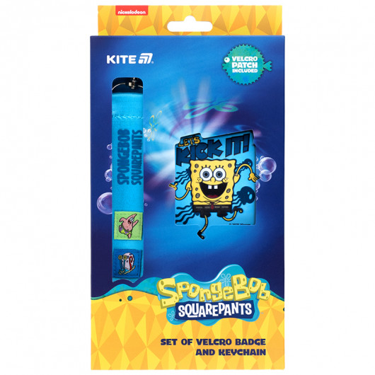 Набор бейдж на липучке и подвеска, 2 шт., 3010 Sponge Bob Kite - фото 1