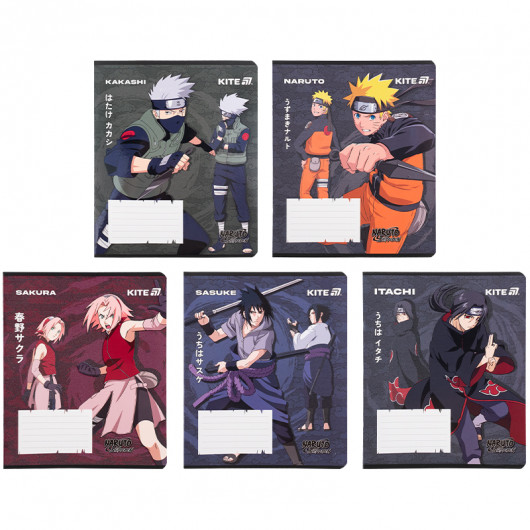 Тетрадь 12 лист., кл., гибр. лак + УФ лак, Naruto Shippuden (NR25-232) Kite - фото 1