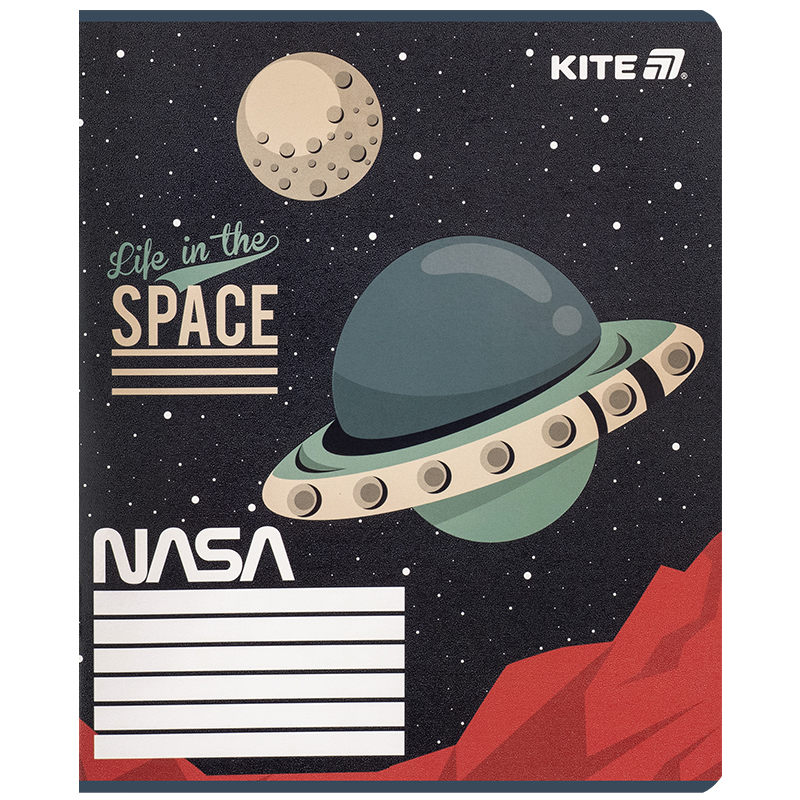 Зошит 12 арк., кл., гібр. лак + УФ лак, NASA (NS25-232) Kite - фото 6