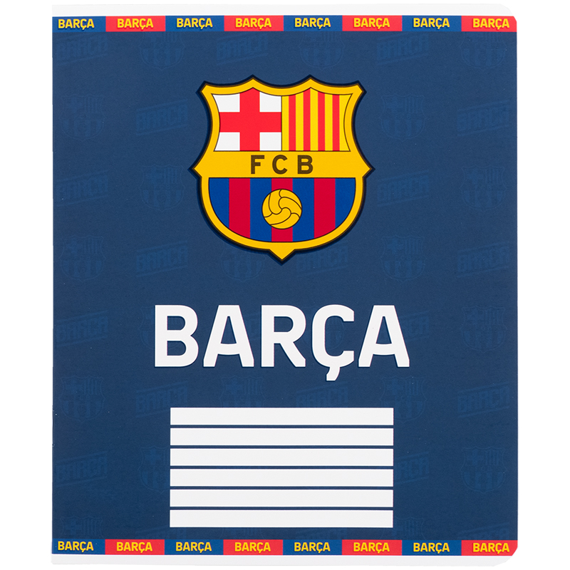 Тетрадь 12 лист., кл., софт тач + УФ лак, FC Barcelona (BC25-232) Kite - фото 1