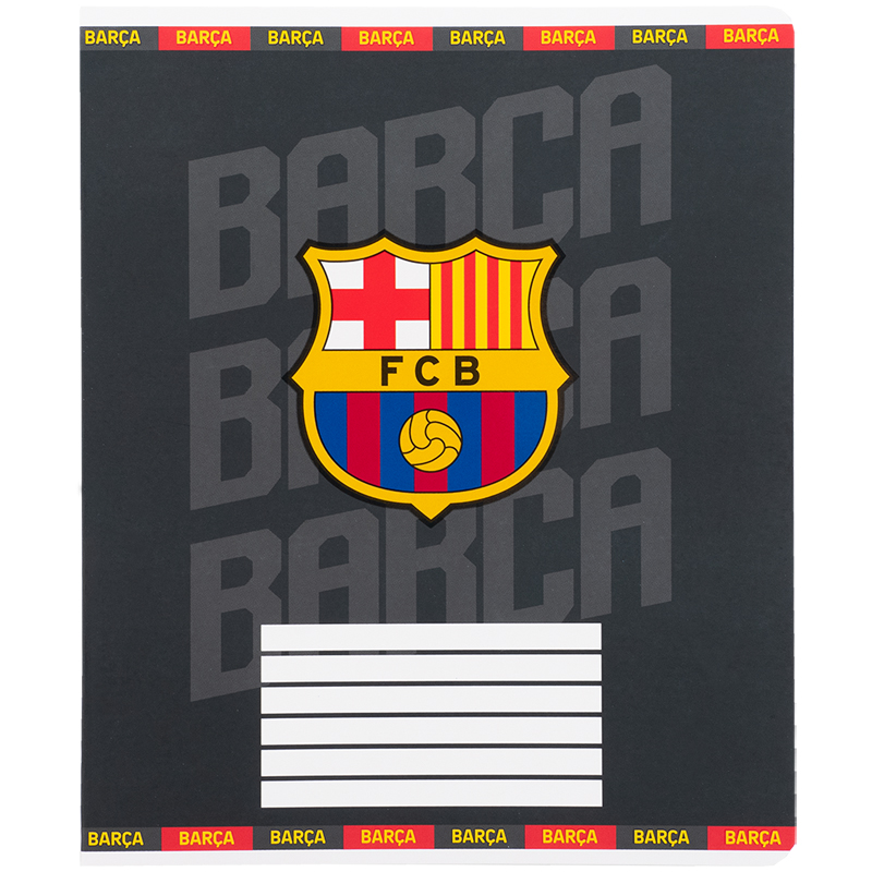 Тетрадь 12 лист., кл., софт тач + УФ лак, FC Barcelona (BC25-232) Kite - фото 3