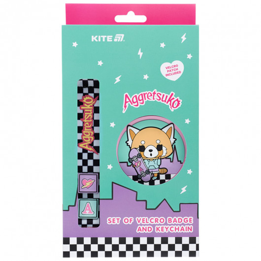 Набор бейдж на липучке и подвеска, 2 шт., 3010-1 Aggretsuko Kite - фото 1