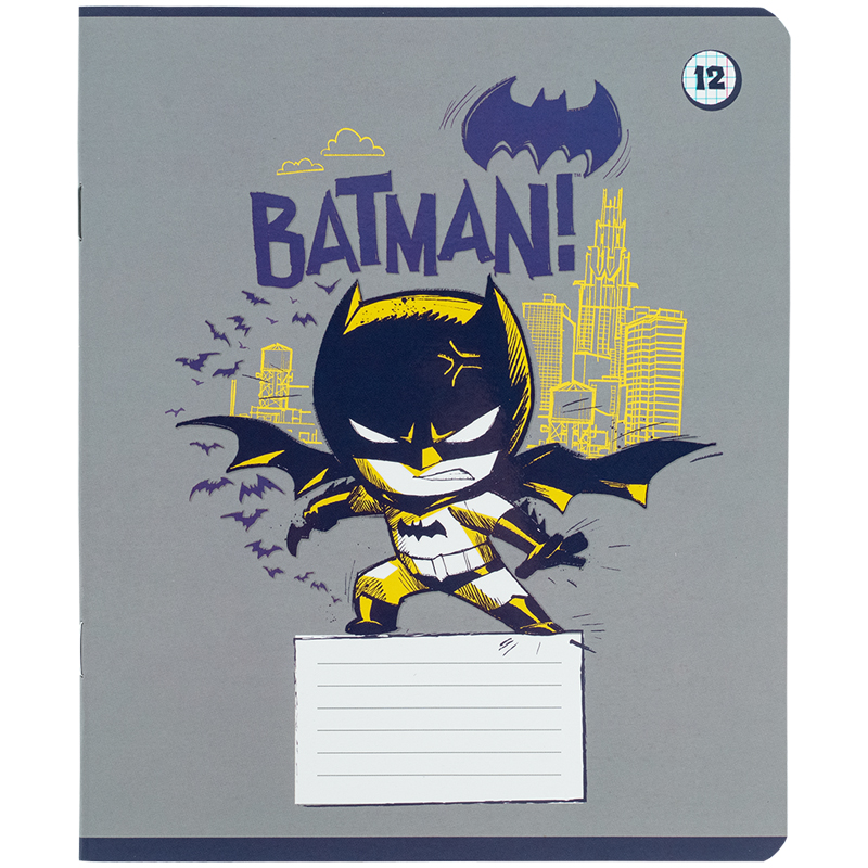 Тетрадь 12 лист., кл., софт тач + УФ лак, DC Comics (DC25-232) Kite - фото 4