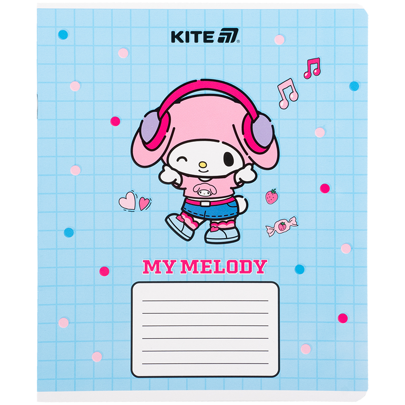 Зошит 12 арк., кл., софт тач + УФ лак, Hello Kitty-4 (HK25-232-4) Kite - фото 4