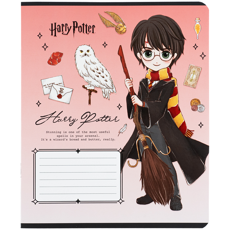 Тетрадь 12 лист., кл., софт тач + УФ лак, Harry Potter-2 (HP25-232-2) Kite - фото 9