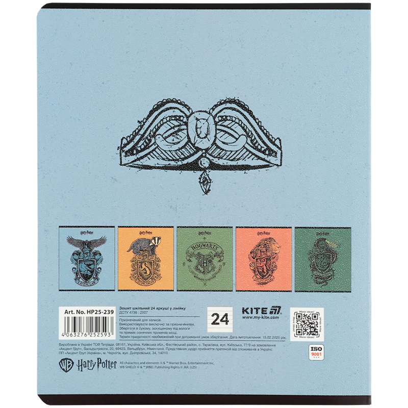 Зошит 24 арк., лін., гібр. лак + УФ лак, Harry Potter (HP25-239) Kite - фото 4