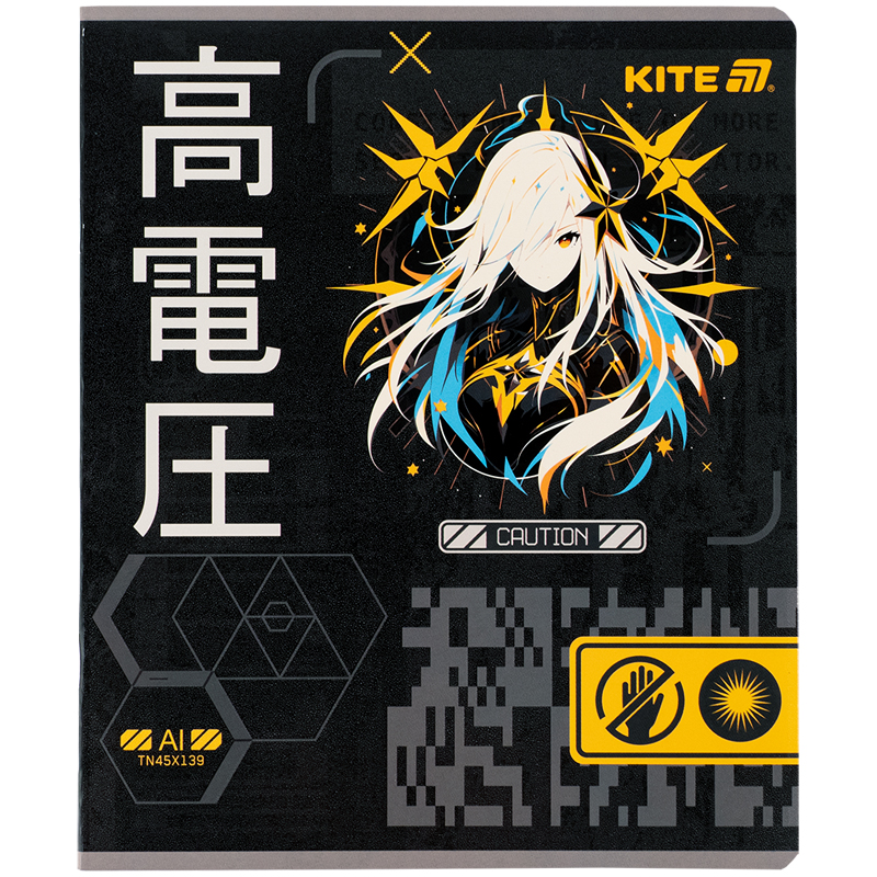 Тетрадь 24 лист., лин., гибр. лак + УФ лак, Kite Anime (K25-239) Kite - фото 1