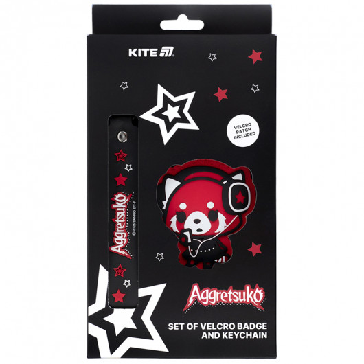 Набір бейдж на липучці та підвіска, 2 шт., 3010-2 Aggretsuko Kite - фото 1
