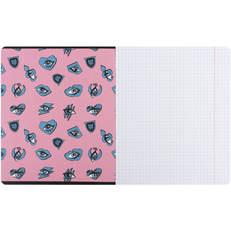 Тетрадь 12 лист., кл., софт тач + УФ лак, Monster High (MH25-232) Kite - фото 7